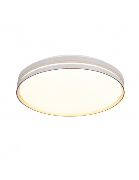CANDELLUX MONTANA LAMPA SUFITOWA PLAFON BIAŁY+ZŁOTY 24W LED 40 CM KLOSZ BIAŁY 14-11312