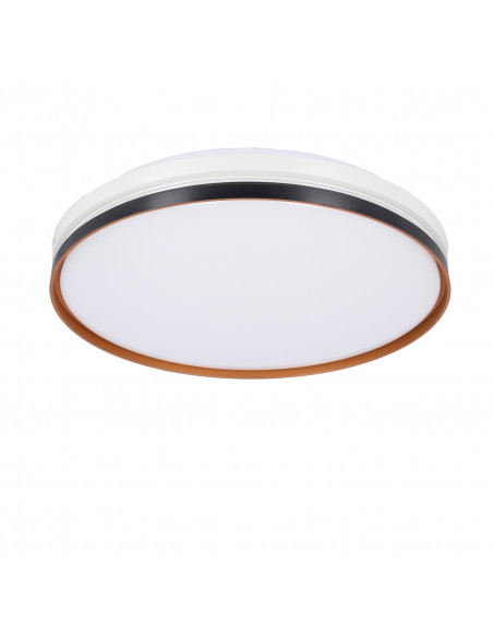 CANDELLUX MONTANA LAMPA SUFITOWA PLAFON CZARNY+BIAŁY+ZŁOTY 24W LED 40 CM KLOSZ BIAŁY 14-11329