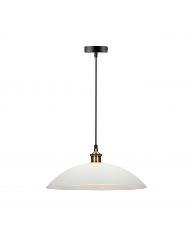 CANDELLUX DEXTER 3 LAMPA WISZĄCA MIEDZIANY 1X60W E27 KLOSZ BIAŁY 31-20611