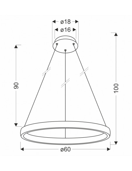 CANDELLUX Hashim lampa wisząca 60cm złoty 34W LED kryształki bezbarwne 31-28440