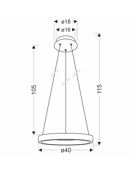 CANDELLUX Hashim lampa wisząca 40cm złoty 22W LED kryształki bezbarwne 31-28457
