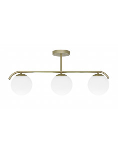 CANDELLUX AMADEO lampa sufitowa mosiężny 3x40W E14 klosz biały 33-35424