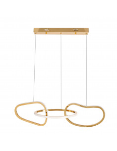 CANDELLUX ANNELI lampa wisząca francuskie złoto 30W LED 3000K maskownica biała 33-35639
