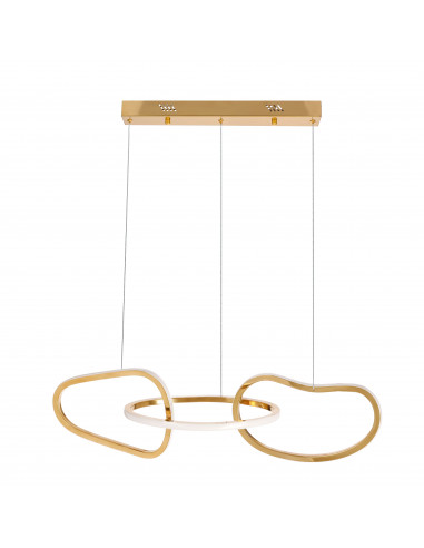CANDELLUX ANNELI lampa wisząca francuskie złoto 30W LED 3000K maskownica biała 33-35639