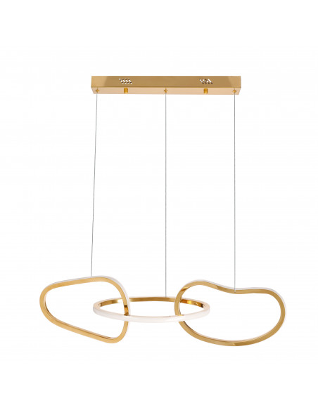 CANDELLUX ANNELI lampa wisząca francuskie złoto 30W LED 3000K maskownica biała 33-35639