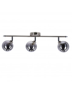 CANDELLUX RODIA LAMPA SUFITOWA LISTWA SATYNOWY 3X40W G9 KLOSZ GRAFITOWY 93-20987