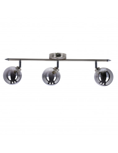 CANDELLUX RODIA LAMPA SUFITOWA LISTWA SATYNOWY 3X40W G9 KLOSZ GRAFITOWY 93-20987