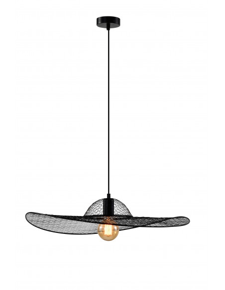 CANDELLUX Deco lampa sufitowa czarny 1x40W E27 abażur czarny 31-38272