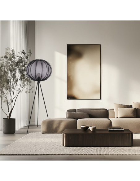CANDELLUX MELLOW lampa podłogowa czarny 1x40W E27 abażur mist 52 czarny kula 51-41944