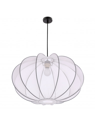 CANDELLUX MELLOW lampa wisząca czarny 1x40W E27 abażur mist 60 biały kula 31-41975