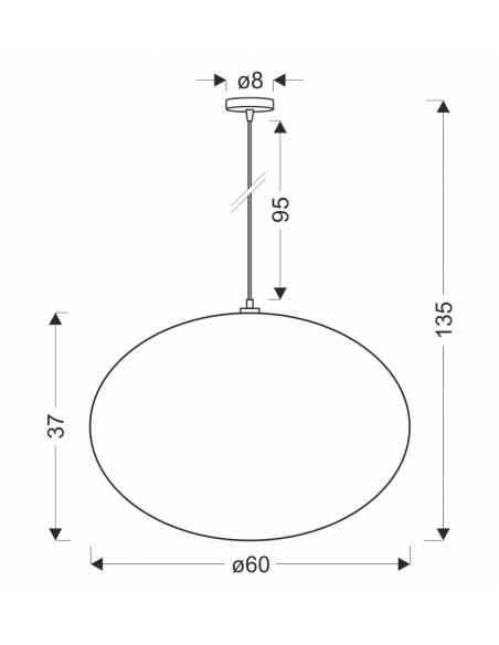 CANDELLUX MELLOW lampa wisząca czarny 1x40W E27 abażur mist 60 biały kula 31-41975