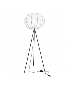 CANDELLUX MELLOW lampa pod³ogowa czarny 1x40W E27 aba¿ur mist 52 bia³y kula 51-40879