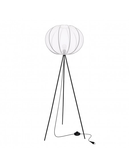 CANDELLUX MELLOW lampa pod³ogowa czarny 1x40W E27 aba¿ur mist 52 bia³y kula 51-40879