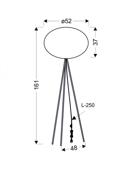 CANDELLUX MELLOW lampa pod³ogowa czarny 1x40W E27 aba¿ur mist 52 bia³y kula 51-40879