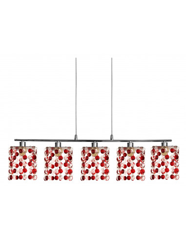 CANDELLUX CLASSIC ZWIS 5X40W G9 CZERWONY 35-59300