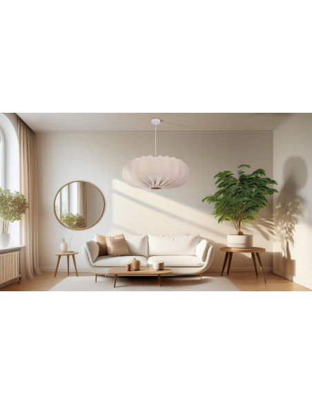 CANDELLUX CAFEE' lampa wisz¹ca 66cm bia³y 1x40W E27 aba¿ur frappe 31-39231