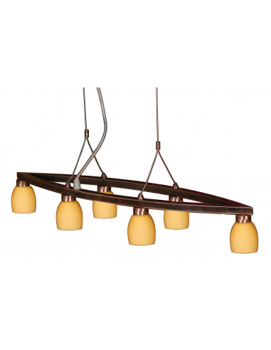 CANDELLUX DAKOTA ZWIS 6X40W G9 OVAL  MIEDŹ 36-10707