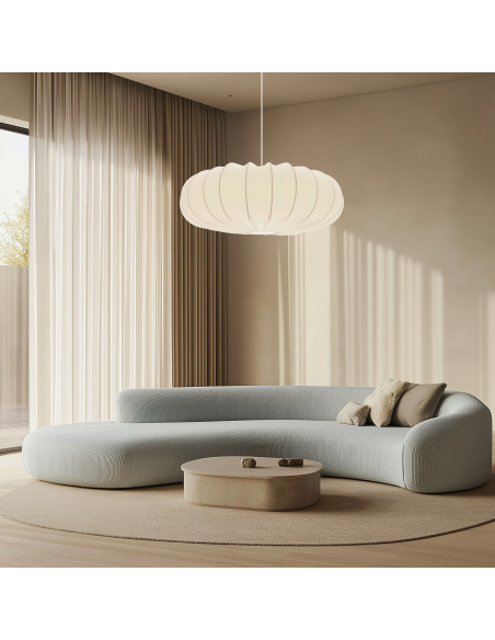 CANDELLUX CAFEE' lampa wisz¹ca 66cm bia³y 1x40W E27 aba¿ur latte 31-39224
