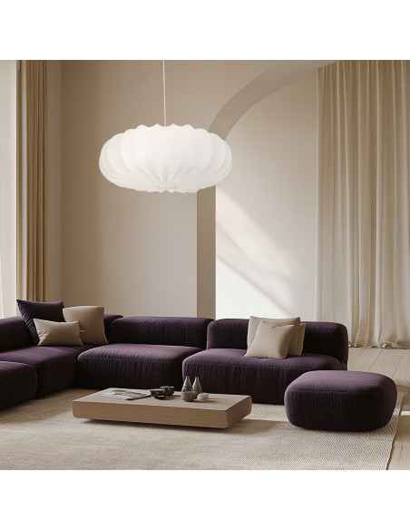 CANDELLUX CAFEE' lampa wisz¹ca 66cm bia³y 1x40W E27 aba¿ur latte 31-39224