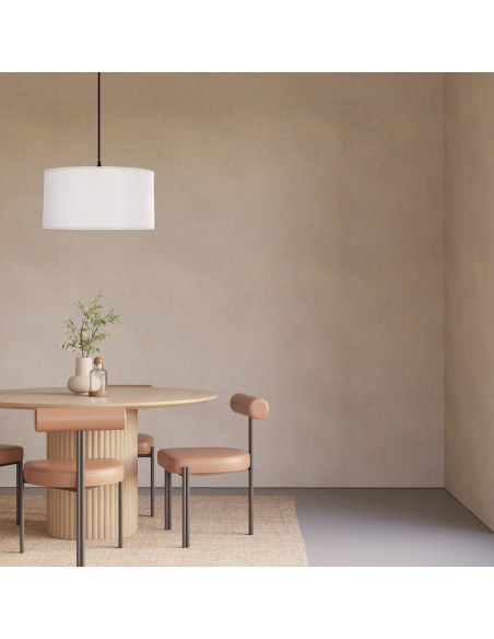 CANDELLUX SHANTI lampa wisz¹ca czarny 1x40W E27 aba¿ur szary 31-38678