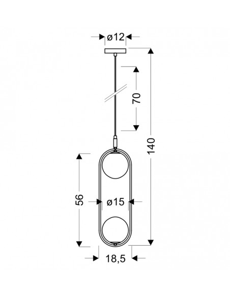 CANDELLUX Cordel lampa wisząca złoty szczotkowany 2x28W G9 klosz biały 32-26279