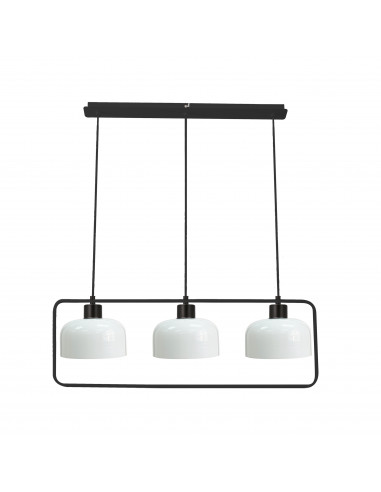 CANDELLUX Zodiac lampa wisząca czarny 3x40W E27 klosz biały 33-26828