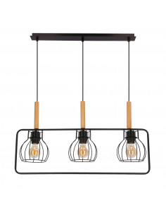 CANDELLUX Franita lampa wisząca czarny 3x40W E27 klosz czarny 33-32010