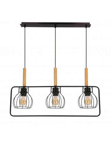 CANDELLUX Franita lampa wisząca czarny 3x40W E27 klosz czarny 33-32010