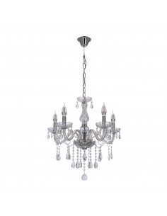 CANDELLUX Cristallo lampa wisząca chromowy 5x40W E14 transparentny 35-30313