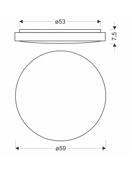 CANDELLUX TENS lampa sufitowa plafon drew. 48W LED 3000/4000/6000K 59cm klosz biały, pilot 16-33949