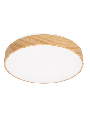 CANDELLUX FIGARO lampa sufitowa plafon drew. 24W LED 3000/4500/6000K 38cm kl. biały, pilot 14-33956
