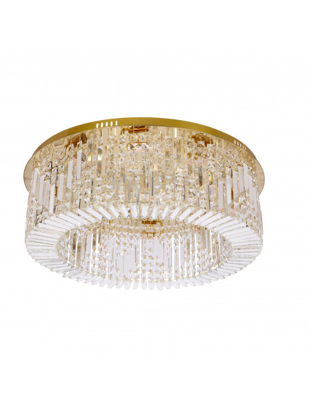CANDELLUX MARANGA lampa sufitowa plafon złoty 10x10W E14 kryształy bezbarwne 18-33345