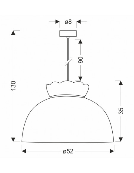 CANDELLUX ROZANO lampa wisząca biały 1x40W E27 abażur kwiatowy 31-39392