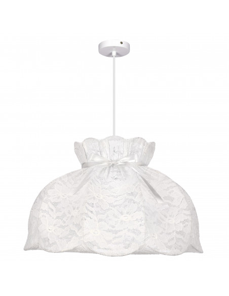 CANDELLUX ROSSINI lampa wisząca biały 1x40W E27 abażur biały 31-39408