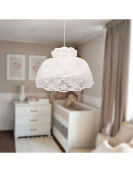 CANDELLUX ROSSINI lampa wisząca biały 1x40W E27 abażur biały 31-39408