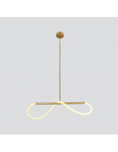 CANDELLUX SUPREME lampa wiszaca 80cm złoty 18W LED 3000K biały 31-35608