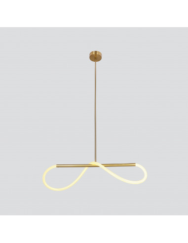 CANDELLUX SUPREME lampa wiszaca 80cm złoty 18W LED 3000K biały 31-35608