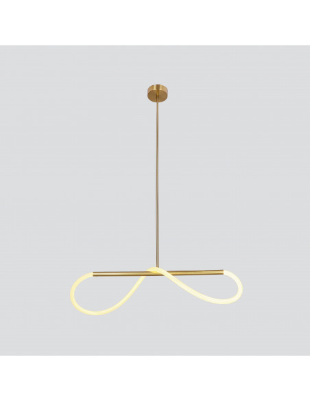 CANDELLUX SUPREME lampa wiszaca 80cm złoty 18W LED 3000K biały 31-35608