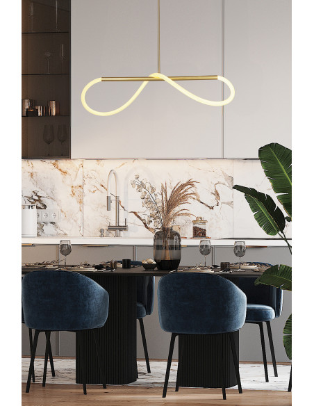 CANDELLUX SUPREME lampa wiszaca 100cm złoty 22W LED 3000K biały 31-35615