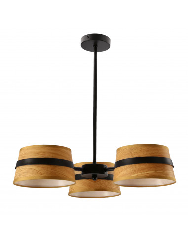 CANDELLUX Demy lampa sufitowa czarny 3x40W E14 abażur żółty 33-38296