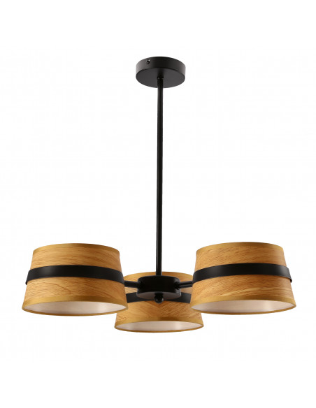 CANDELLUX Demy lampa sufitowa czarny 3x40W E14 abażur żółty 33-38296