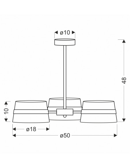 CANDELLUX Demy lampa sufitowa czarny 3x40W E14 abażur żółty 33-38296