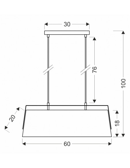 CANDELLUX Milbury lampa sufitowa czarny 2x40W E27 abażur żółty 32-38289