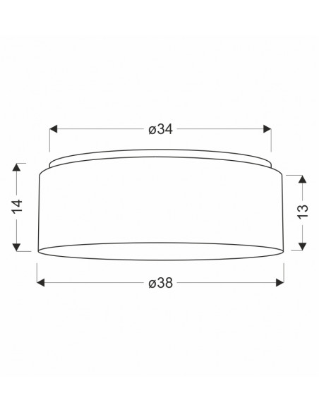 CANDELLUX SFONDO 3 ampla sufitowa 38 cm biały 2x40W E27 abażur macchiato 31-41890