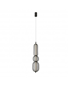 CANDELLUX PUMA lampa wisząca 14cm czarny 15W LED 3000K klosz biały 33-35363