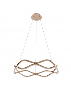 CANDELLUX VAVE lampa wisząca patynowy 28W LED 3000K maskownica biała ŚREDNICA 50CM 34-35653