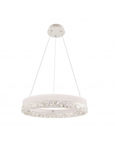 CANDELLUX FROZI lampa wisząca biały 32W LED 3000K kryształki bezbarwne 31-35547