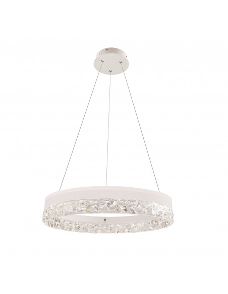 CANDELLUX FROZI lampa wisząca biały 32W LED 3000K kryształki bezbarwne 31-35547