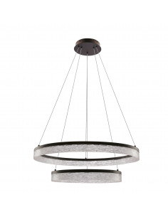 CANDELLUX FROZI lampa wisząca czarny 38W LED 3000K kryształki bezbarwne 32-35561