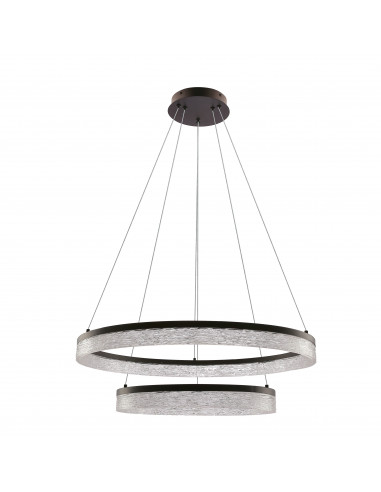 CANDELLUX FROZI lampa wisząca czarny 38W LED 3000K kryształki bezbarwne 32-35561